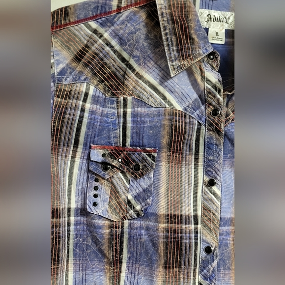 Adikted western snap button shirt size L - Picture 5 of 6